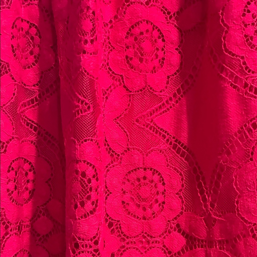 Francesca’s Miami NWT Elegant Red Lace Maxi Dress - Picture 10 of 12